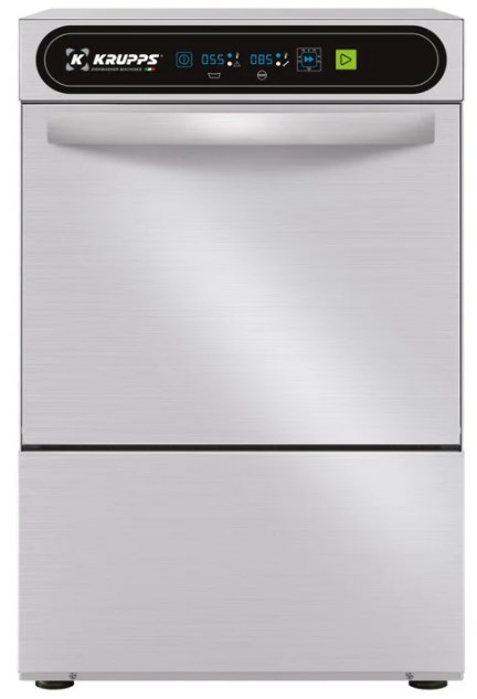 Професійна посудомийна машина Krupps C327DGT Advance має сенсорне меню управління, оснащена дозаторами миючого і обполіскуючого засобу.
